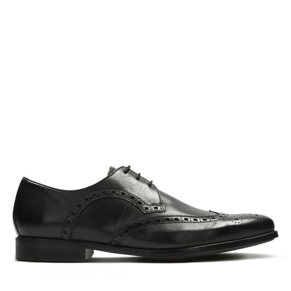 Clarks Mens Amieson Limit Brogues Black | CA-6489720